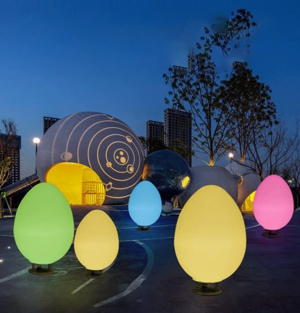 Светильник Яйцо 116х180 питание от 220, RGB Светильник Яйцо 116х180 питание от 220, RGB